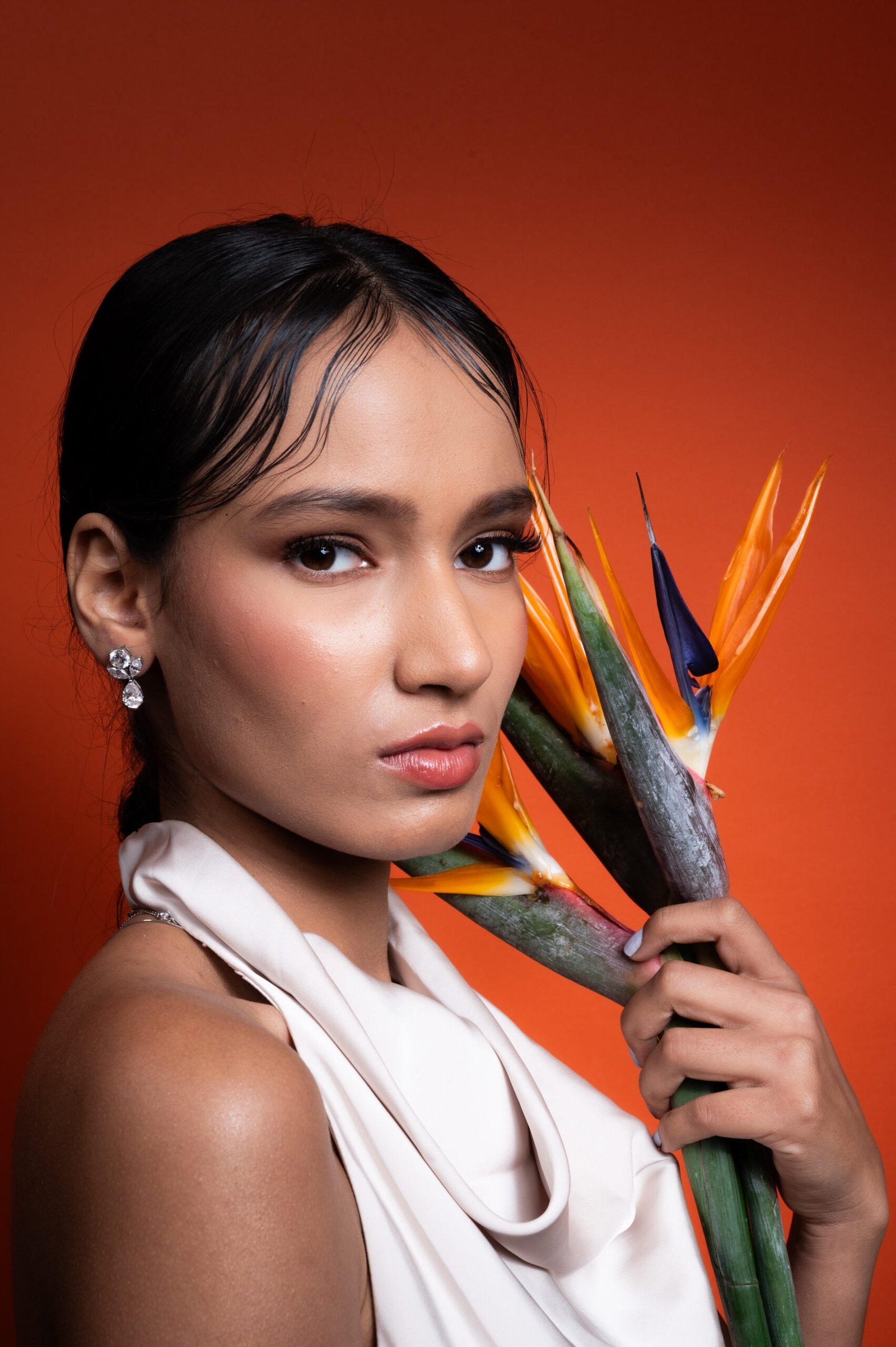 Princess cut solitaire earrings – 2 ct. each