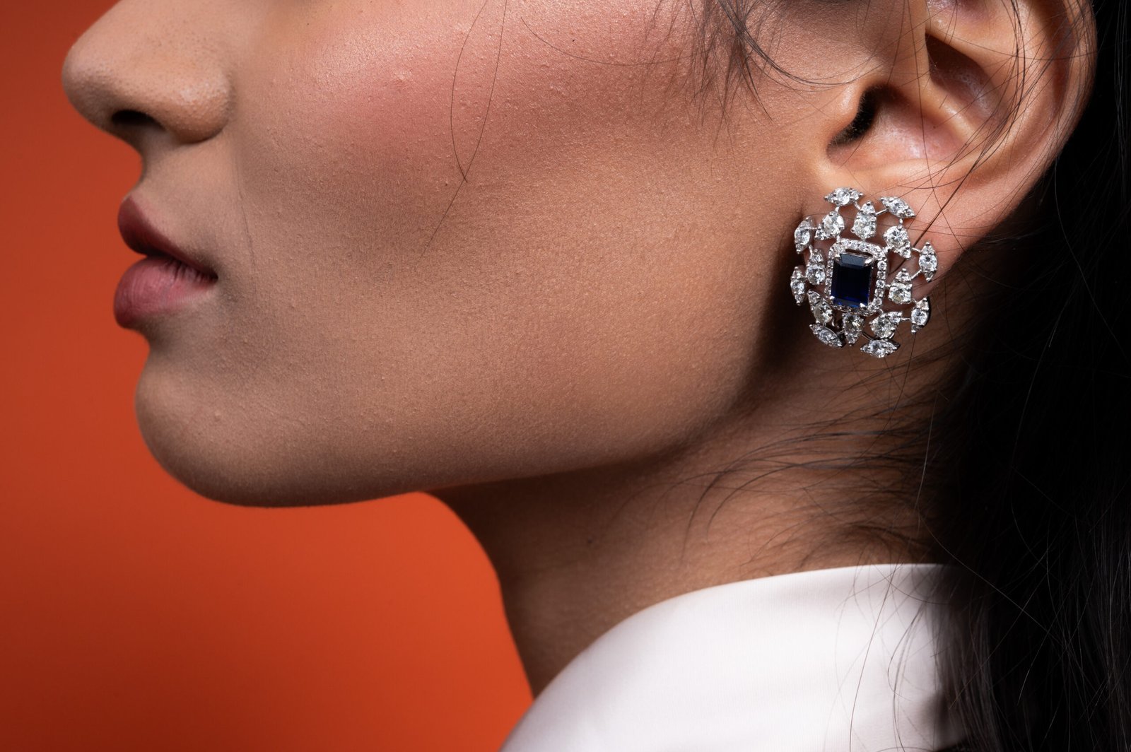 Nomita diamond and sapphire earrings